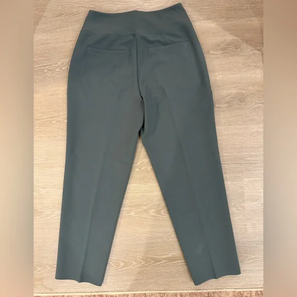 Athleta Endless High Rise Pants 2P Petite Dark Green Stretch Work Travel - Picture 7 of 16